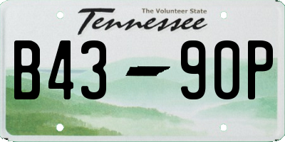 TN license plate B4390P