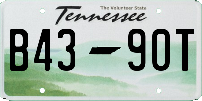 TN license plate B4390T