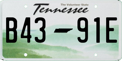TN license plate B4391E