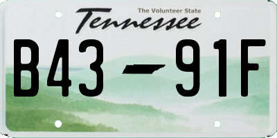 TN license plate B4391F