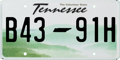 TN license plate B4391H
