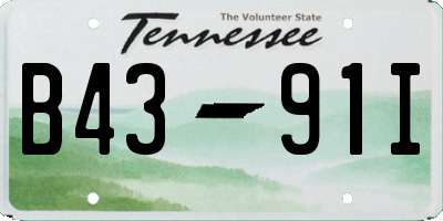 TN license plate B4391I