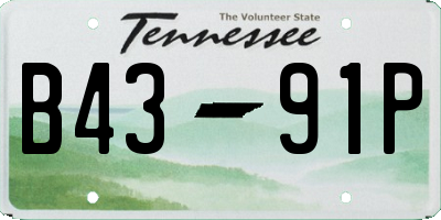 TN license plate B4391P