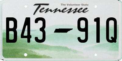 TN license plate B4391Q