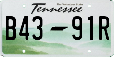 TN license plate B4391R