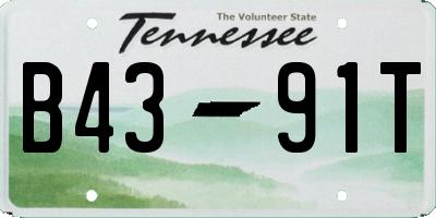 TN license plate B4391T