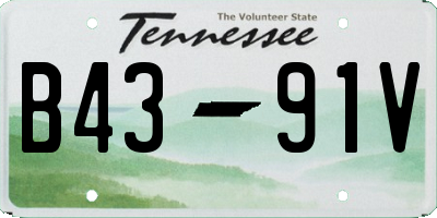 TN license plate B4391V