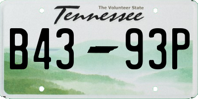 TN license plate B4393P
