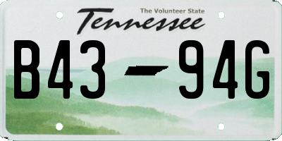 TN license plate B4394G