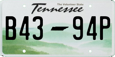 TN license plate B4394P