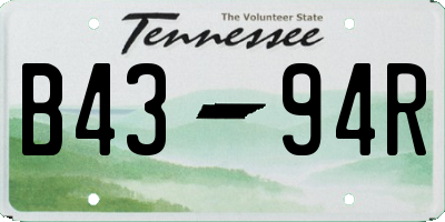 TN license plate B4394R