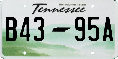 TN license plate B4395A