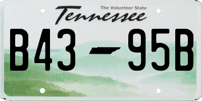 TN license plate B4395B