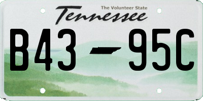 TN license plate B4395C