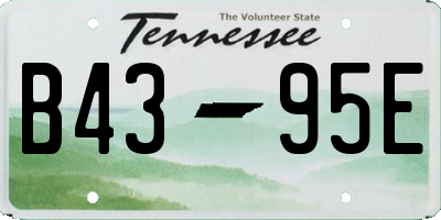TN license plate B4395E