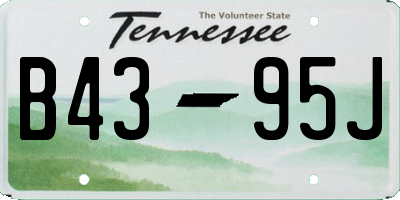 TN license plate B4395J