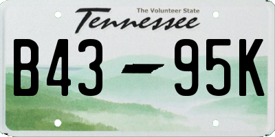 TN license plate B4395K