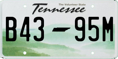 TN license plate B4395M