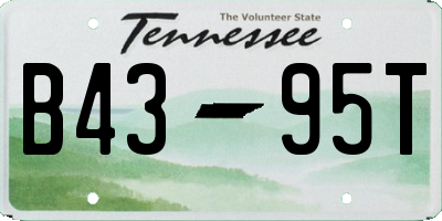TN license plate B4395T