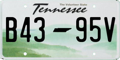 TN license plate B4395V