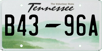 TN license plate B4396A