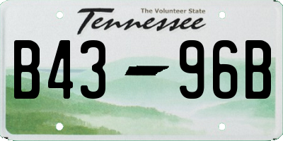 TN license plate B4396B