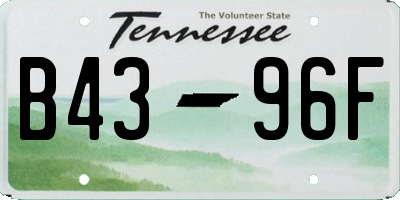 TN license plate B4396F