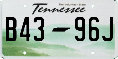 TN license plate B4396J