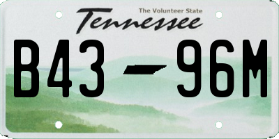 TN license plate B4396M