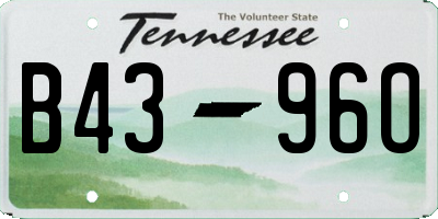 TN license plate B4396O