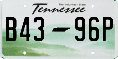 TN license plate B4396P