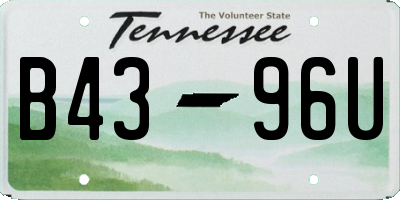 TN license plate B4396U