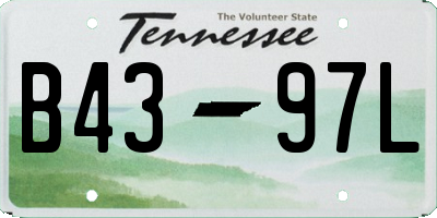TN license plate B4397L