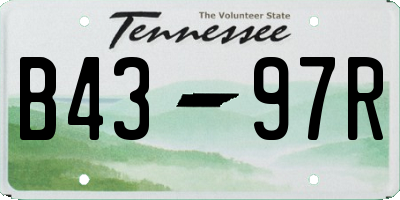 TN license plate B4397R