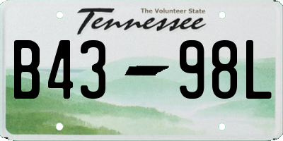 TN license plate B4398L