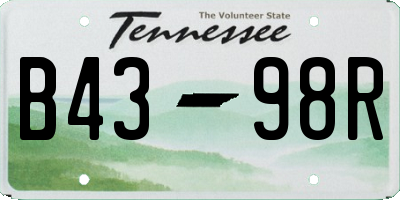 TN license plate B4398R