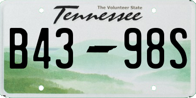 TN license plate B4398S