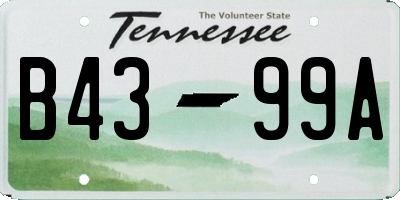 TN license plate B4399A