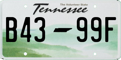TN license plate B4399F