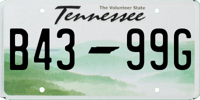 TN license plate B4399G