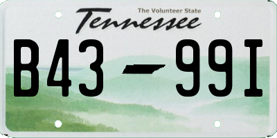TN license plate B4399I