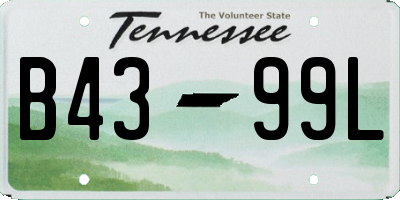 TN license plate B4399L