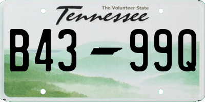 TN license plate B4399Q