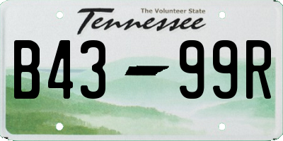TN license plate B4399R