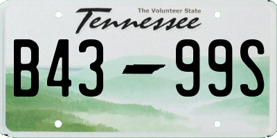 TN license plate B4399S
