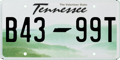 TN license plate B4399T