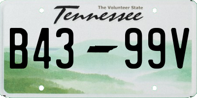TN license plate B4399V