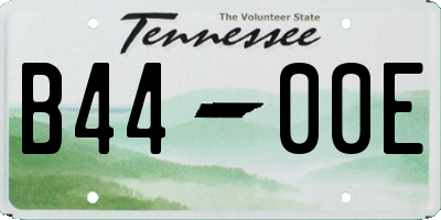TN license plate B4400E
