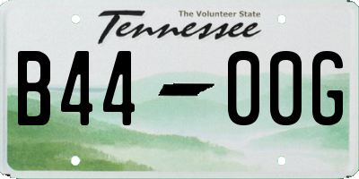 TN license plate B4400G