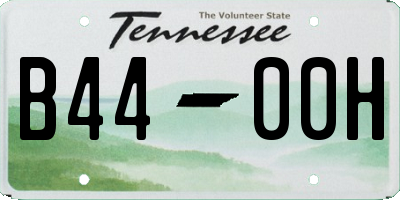 TN license plate B4400H